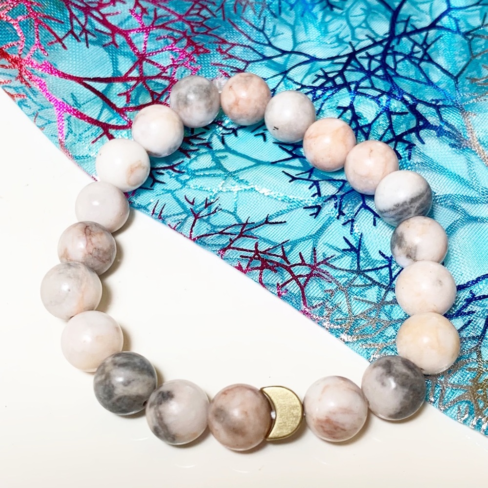 🎋PInk Zebra Jasper “CALMING” Bracelet